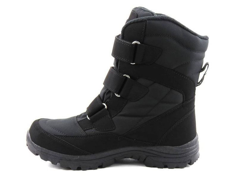 Śniegowce męskie z membraną i softshell - American Club SN05/22, czarne