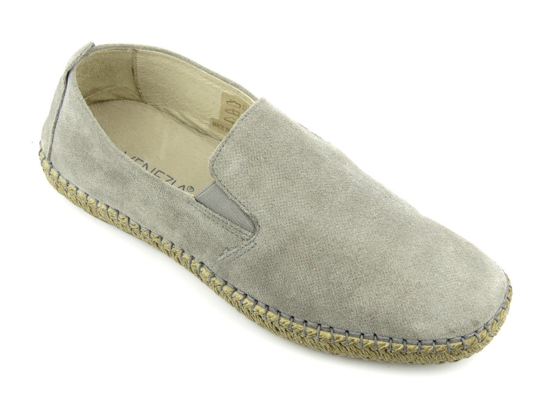 Espadryle męskie na lato - Venezia 321527, szare