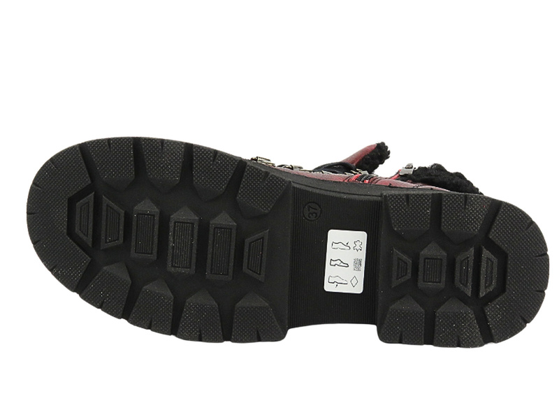 Wygodne trapery damskie Helios Komfort 583, czerwone