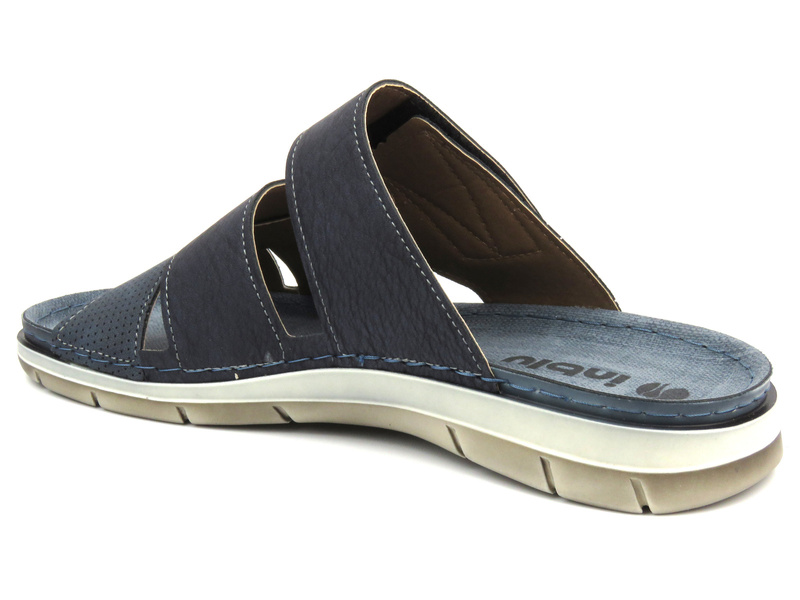 Wygodne klapki męskie na rzep - INBLU TE-04, granatowe