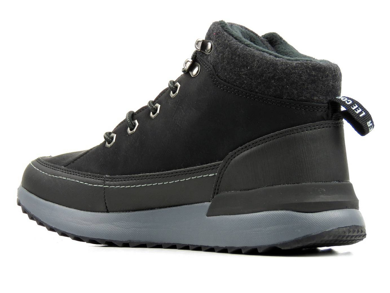 Ciepłe trzewiki męskie na grubej podeszwie - LEE COOPER LCJ-21-01-0533M, czarne