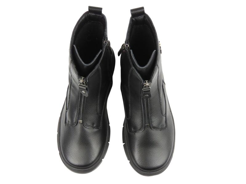 Wygodne botki damskie ze skóry Cambell, czarne