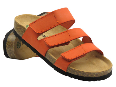 Klapki damskie - Dr Brinkmann 700669-62, pomarańczowe