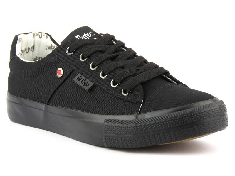 Trampki męskie przed kostkę - LEE COOPER LCW-22-31-0897M, czarne