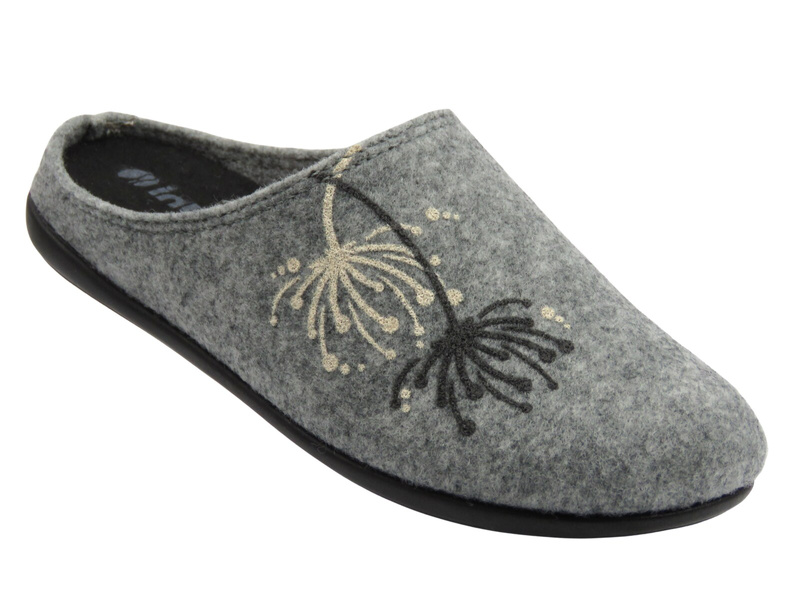 Kapcie damskie filcowe - Inblu GF-30, szare