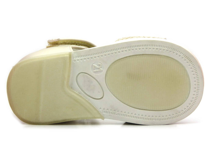 Sandały dziecięce z kokardką - Weestep R526050045, jasnozłote