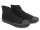 Wysokie trampki damskie, sznurowane - Big Star TT274033, czarne