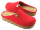 Filcowe kapcie damskie na korkowej podeszwie - Inblu DK-08, czerwone
