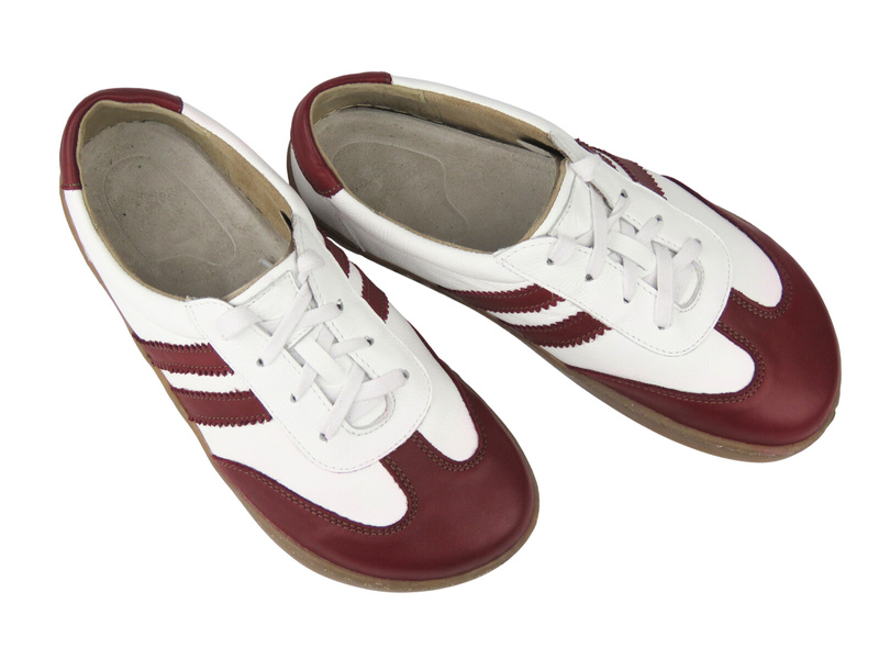 Damskie buty barefoot z naturalnej skóry Helios Komfort 469, białe