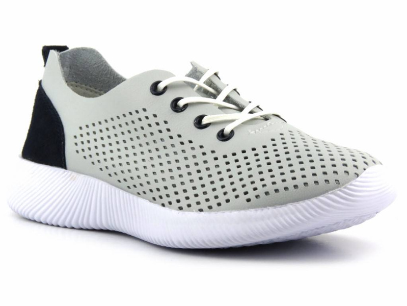 Sportowe półbuty damskie ażurowe - ARTIKER 48C1481, białe