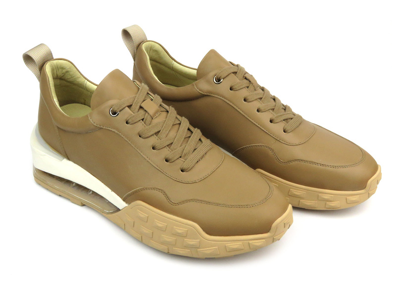 Sneakersy, buty sportowe męskie - John Doubare QA558U-W15-E1133, brązowe