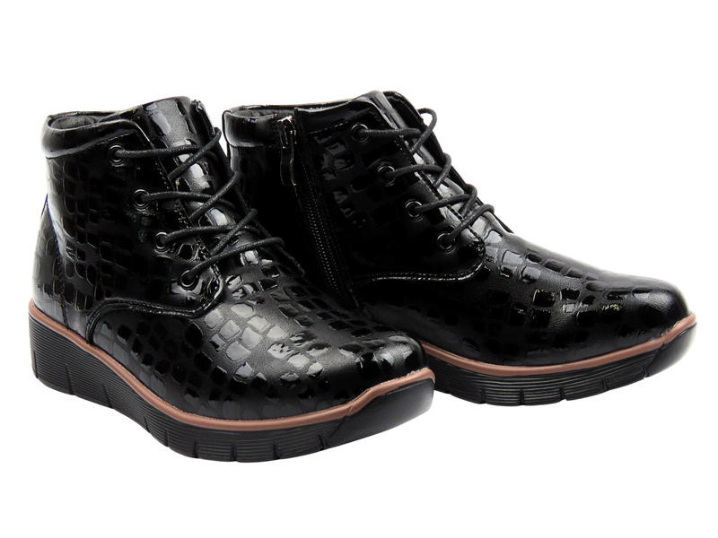 Ocieplane botki damskie - Cambell 25-40317, czarne