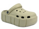 Klapki damskie clogsy - News 24SD19-7561, beżowe