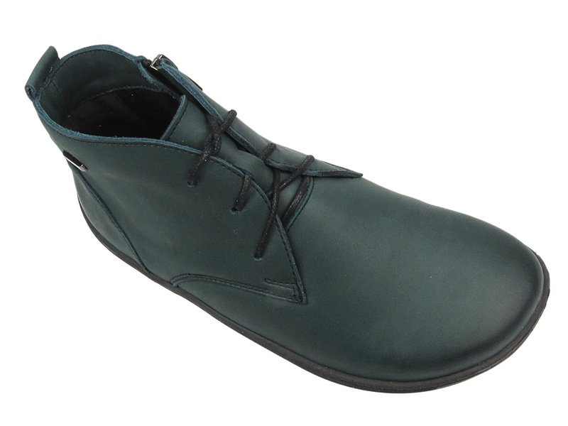 Barefoot skórzane minimalistyczne botki damskie zielone HELIOS Komfort 699