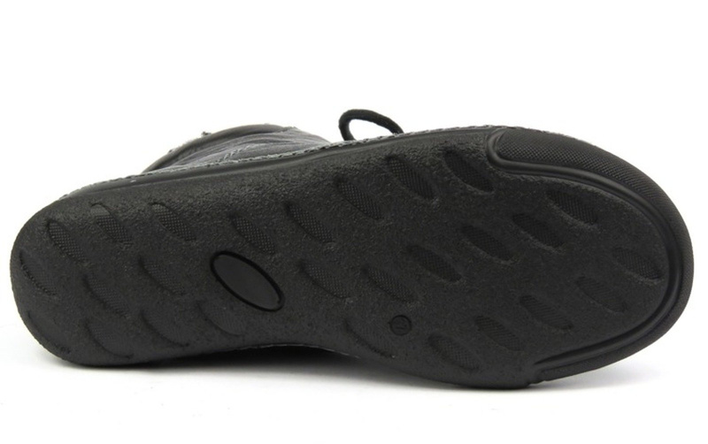 Botki damskie z wełną HELIOS 738, czarne