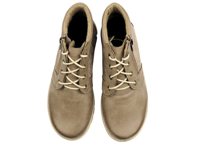 Botki damskie polskiej marki Helios Komfort 789, beżowe