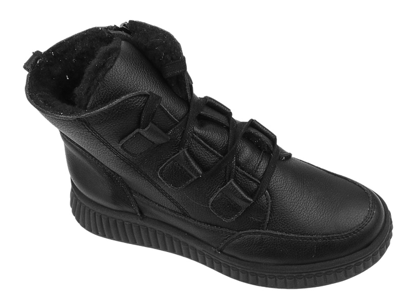 Botki Damskie Polskiej Marki HELIOS Komfort 559 Czarne Na Zamek