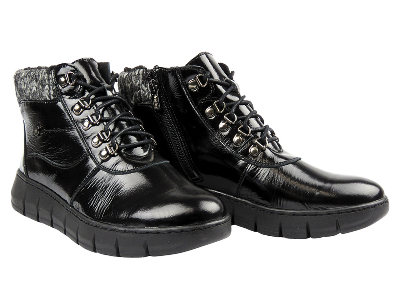 Wygodne botki damskie HELIOS 782, czarne 2