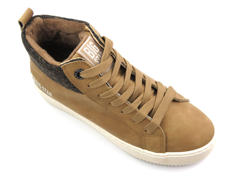 Ocieplane trampki damskie - BIG STAR II274145, camel