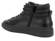Skórzane Sneakersy Męskie - VENEZIA D13B1R218-1 Czarne Na Zamek