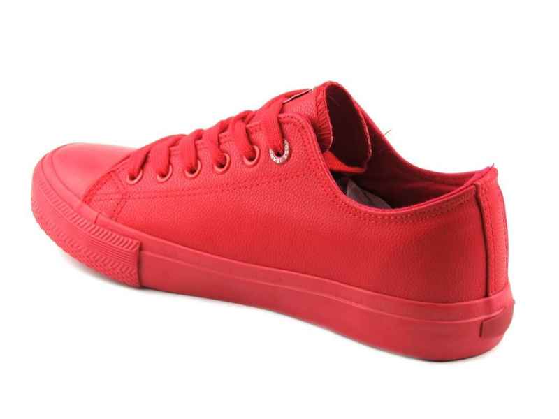 Trampki damskie z ekoskóry - Cross Jeans DD2R4032CFW20, czerwone
