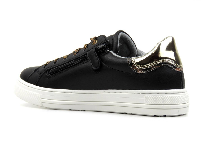 Buty sportowe, sneakersy damskie - TOMMY HILFIGER T3A4-31164-1242X208, czarne z panterką
