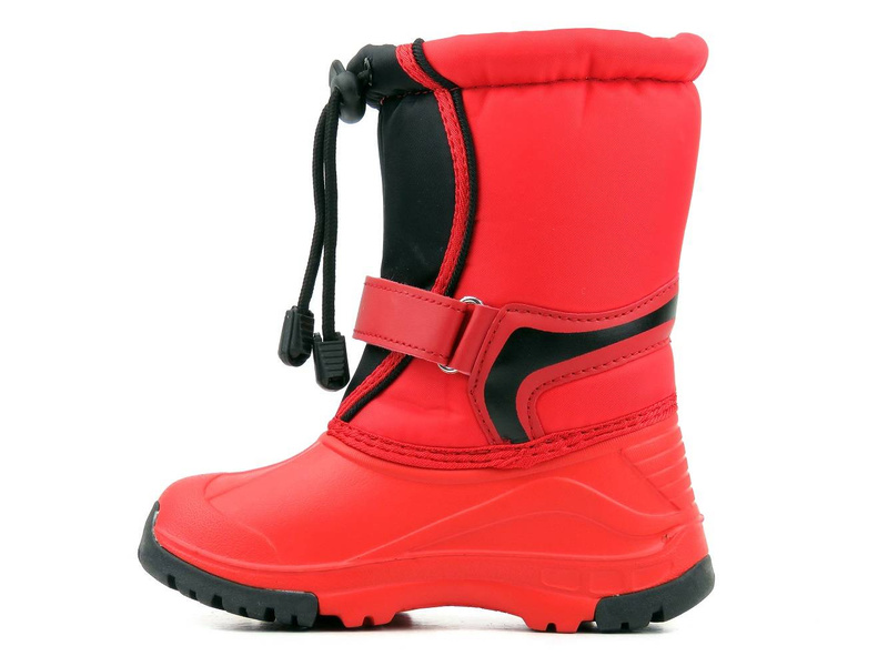 Śniegowce dziecięce AMERICAN CLUB CL07/21, czerwone z biedronką