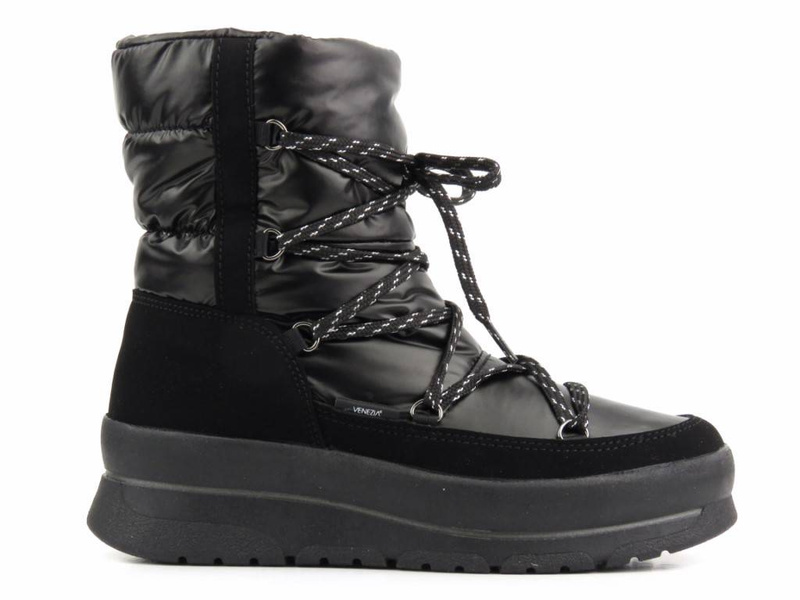 Śniegowce damskie, buty zimowe z membraną - VENEZIA 6171, czarne