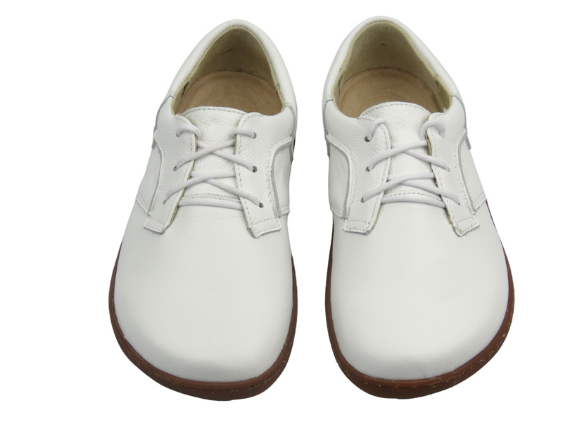 BareFoot skórzane minimalistyczne buty damskie biały Helios Komfort 715-2B 
