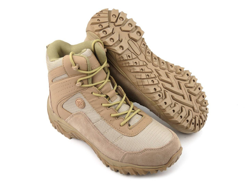 Trekkingi męskie z membraną WATERPROOF - VEMONT 9AT2065L, beżowe