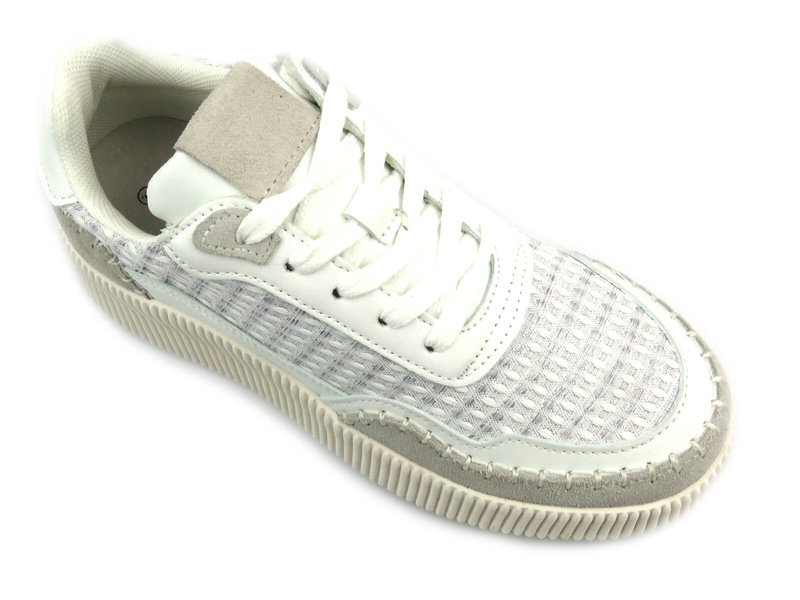 Buty sportowe damskie na platformie - BRIVIDO SHOES TW0815-09, szary
