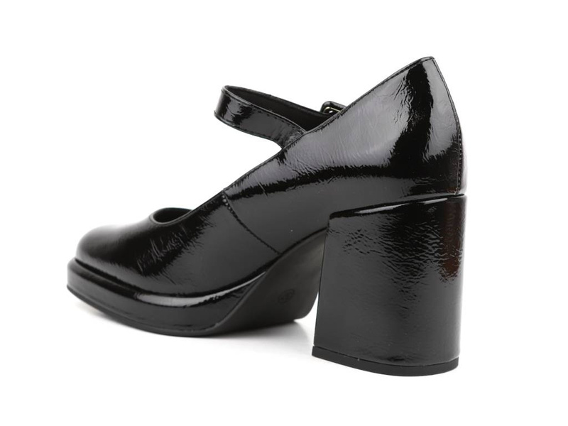 Czółenka, półbuty damskie na obcasie - Marco Tozzi 2-24405-41, czarne