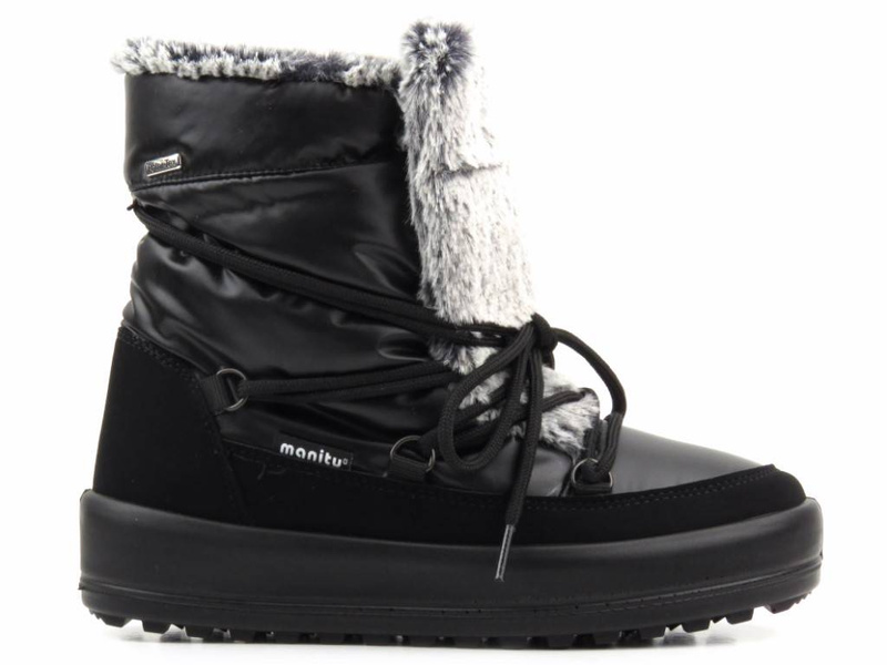 Ciepłe śniegowce, eskimoski damskie -Manitu 990091, czarne