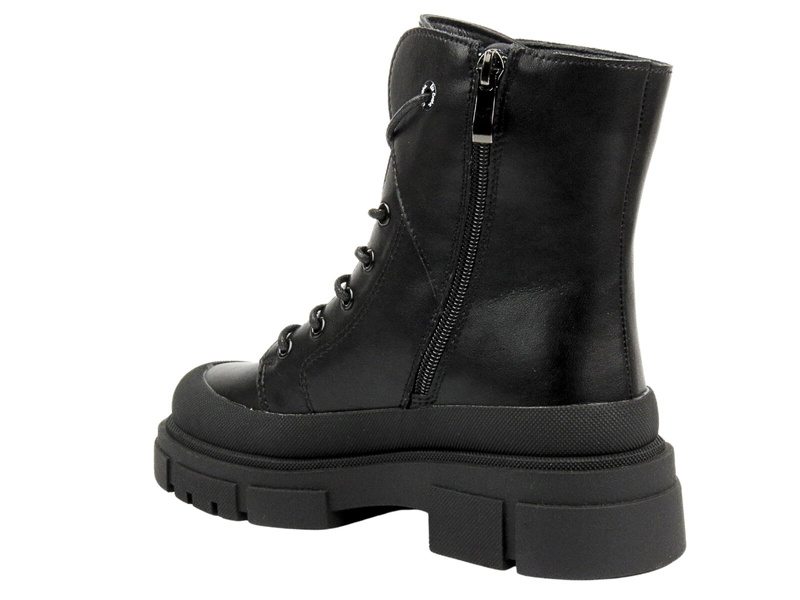 Botki damskie skórzane - LEE COOPER 24-01-2980L, czarne