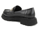 Loafersy damskie z ozdobną cholewką - VENEZIA 00103420D 827, czarne
