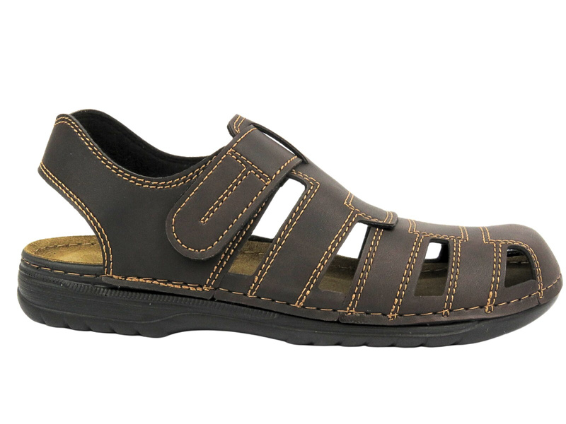 Sandały męskie Inblu 35-22, ciemny brąz