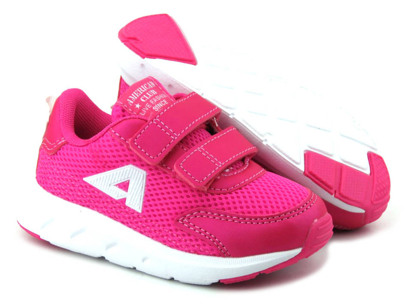 Sportowe buty, adidaski dziecięce - AMERICAN CLUB ES 127/23, różowe