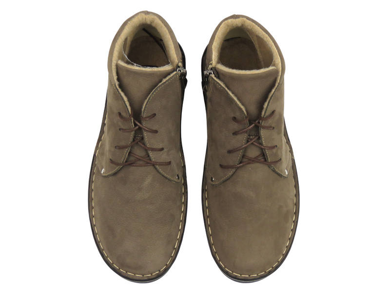 Skórzane botki damskie brązowe Nika Komfort 838