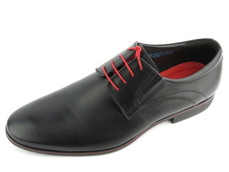 Eleganckie półbuty męskie wizytowe Conhpol 4216, czarne