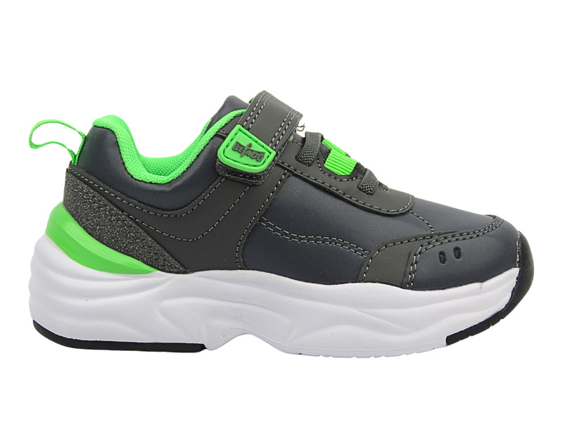 Buty Sportowe Chłopięce Befado 516Y259 Szaro-zielone Na Rzep