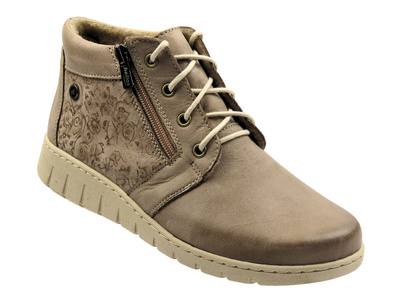 Botki damskie polskiej marki Helios Komfort 789, beżowe