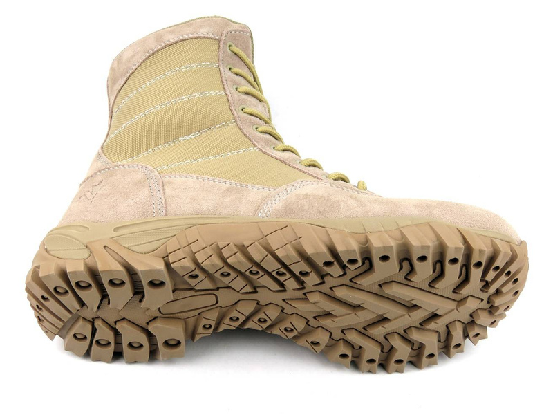 Wysokie trekkingi męskie z membraną WATERPROOF - VEMONT 9AT2045L, beżowe