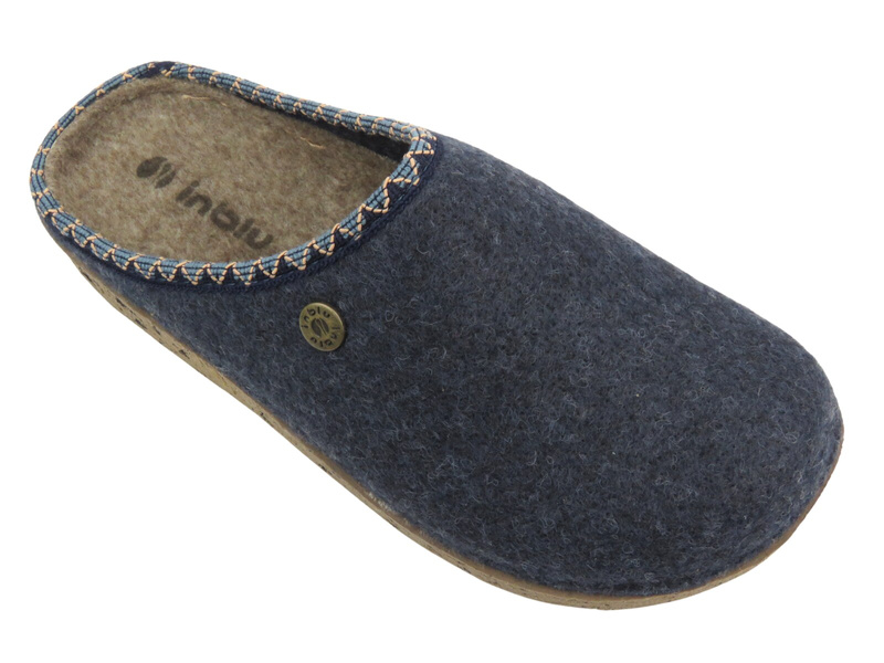 Kapcie damskie - INBLU ED-18, szaro-niebieskie