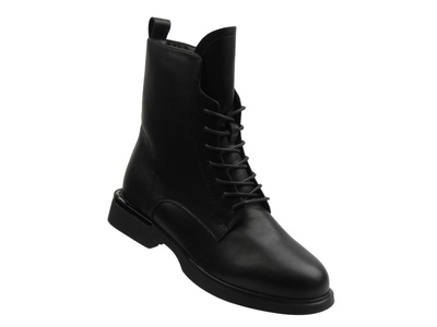 Skórzane botki damskie czarne Cambell 25-98310