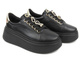 Sportowe buty damskie na platformie - CheBello 4292, czarne