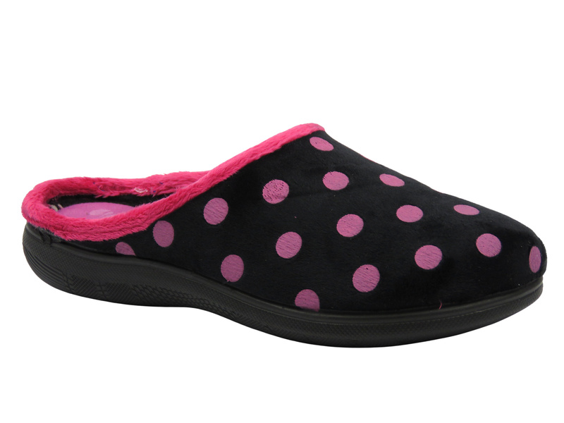 Kapcie damskie domowe czarne Inblu EC-90