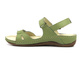 Sportowe sandały damskie na trzy rzepy - HELIOS Komfort 205, zielone 2