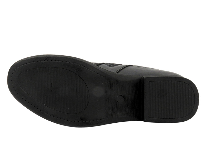 Wygone Botki Damskie Z Miękkiej Skóry American Club CY 98/23 Czarne Na Zamek