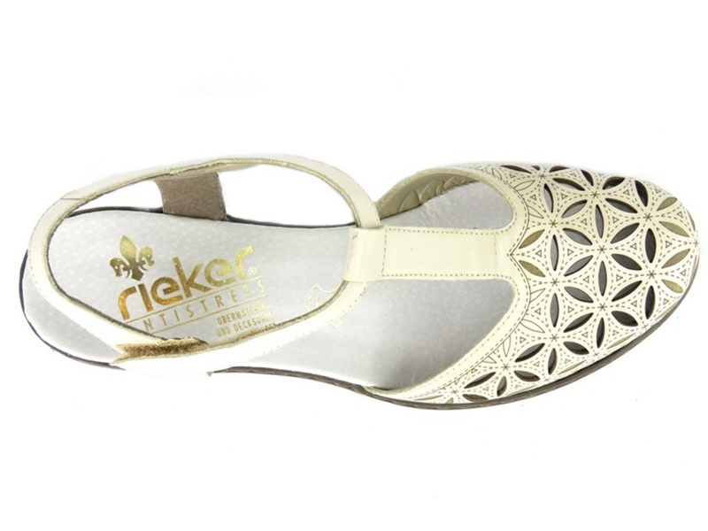 Sandałki damskie na obcasie - RIEKER 40995