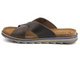 Wygodne klapki męskie ze skóry - INBLU 158M008, brązowe